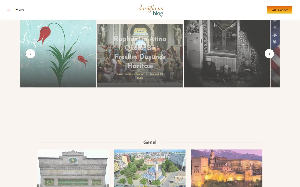 Darülfünun Blog web sitesi tasarımı