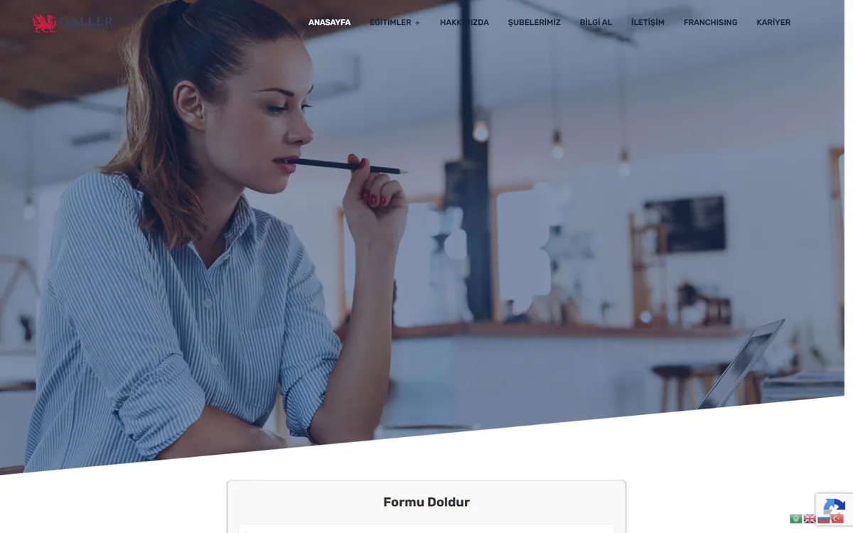 Galler Dil Okulları web sitesi tasarımı