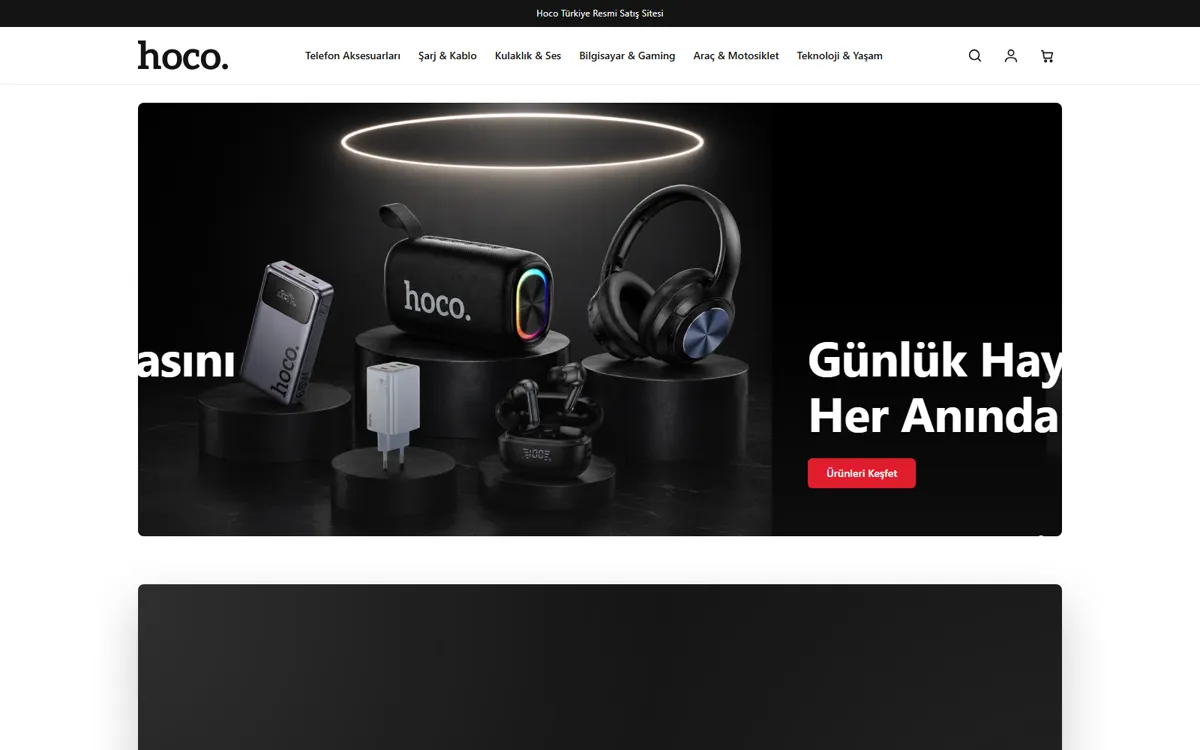 Hoco Türkiye e-ticaret web sitesi tasarımı